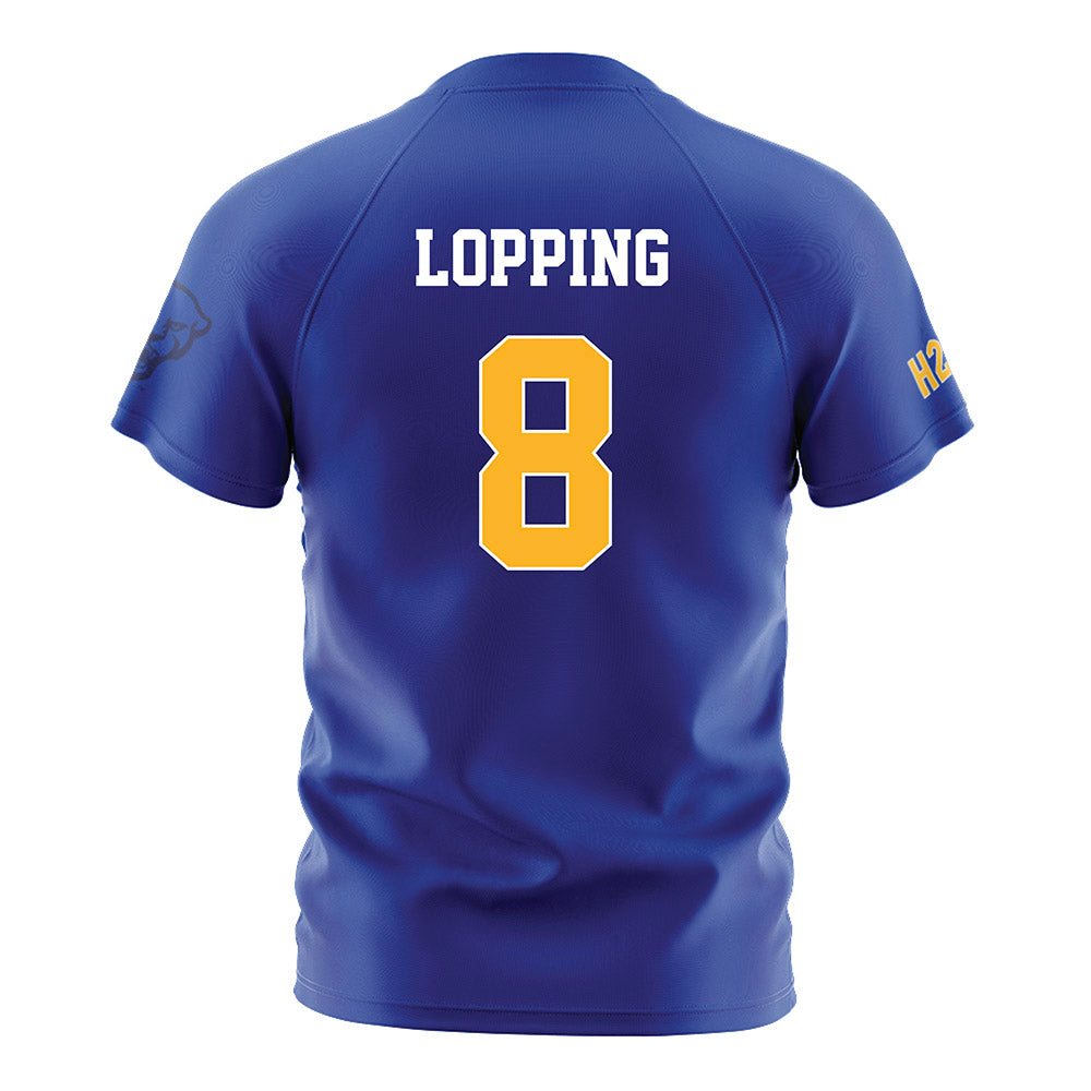 Pittsburgh - NCAA Men's Soccer : Jakob Lopping - Blue Soccer Jersey-1