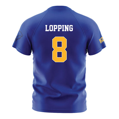 Pittsburgh - NCAA Men's Soccer : Jakob Lopping - Blue Soccer Jersey-1