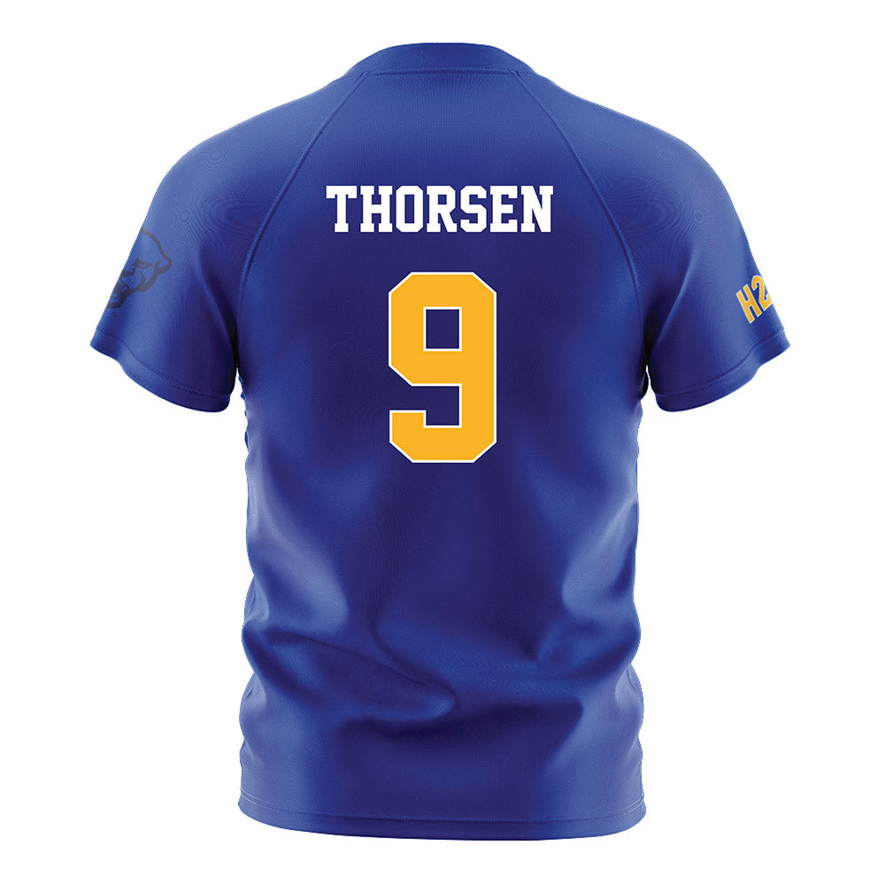 Pittsburgh - NCAA Men's Soccer : Albert Thorsen - Blue Soccer Jersey