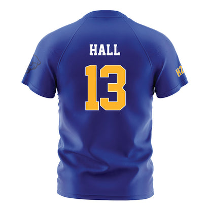 Pittsburgh - NCAA Men's Soccer : Noah Hall - Blue Soccer Jersey