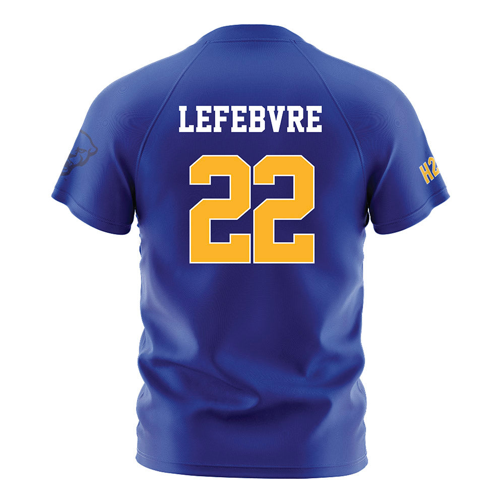 Pittsburgh - NCAA Men's Soccer : Mathys Lefebvre - Blue Soccer Jersey