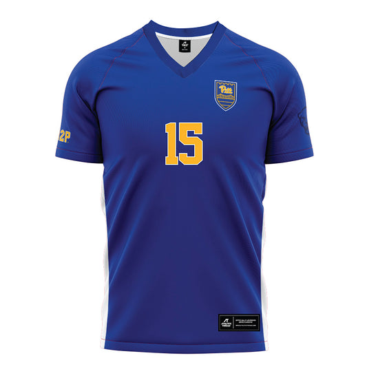 Pittsburgh - NCAA Men's Soccer : Zahir Dyke - Blue Soccer Jersey