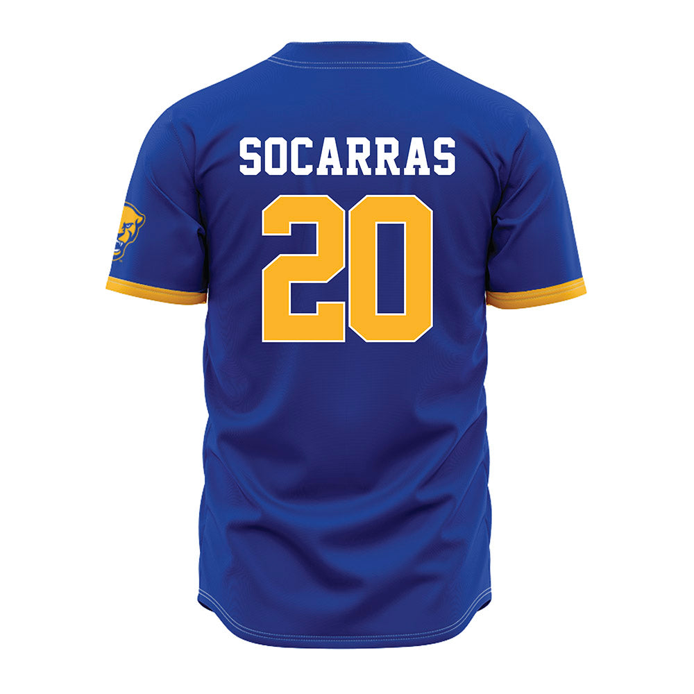 Pittsburgh - NCAA Baseball : Antonio Socarras - Blue Jersey-1