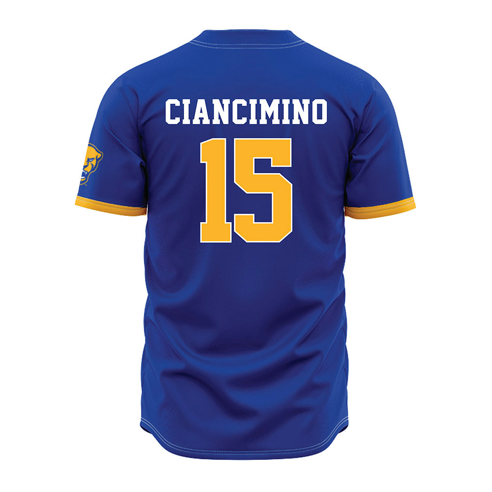 Pittsburgh - NCAA Baseball : joey ciancimino - Blue Jersey-1