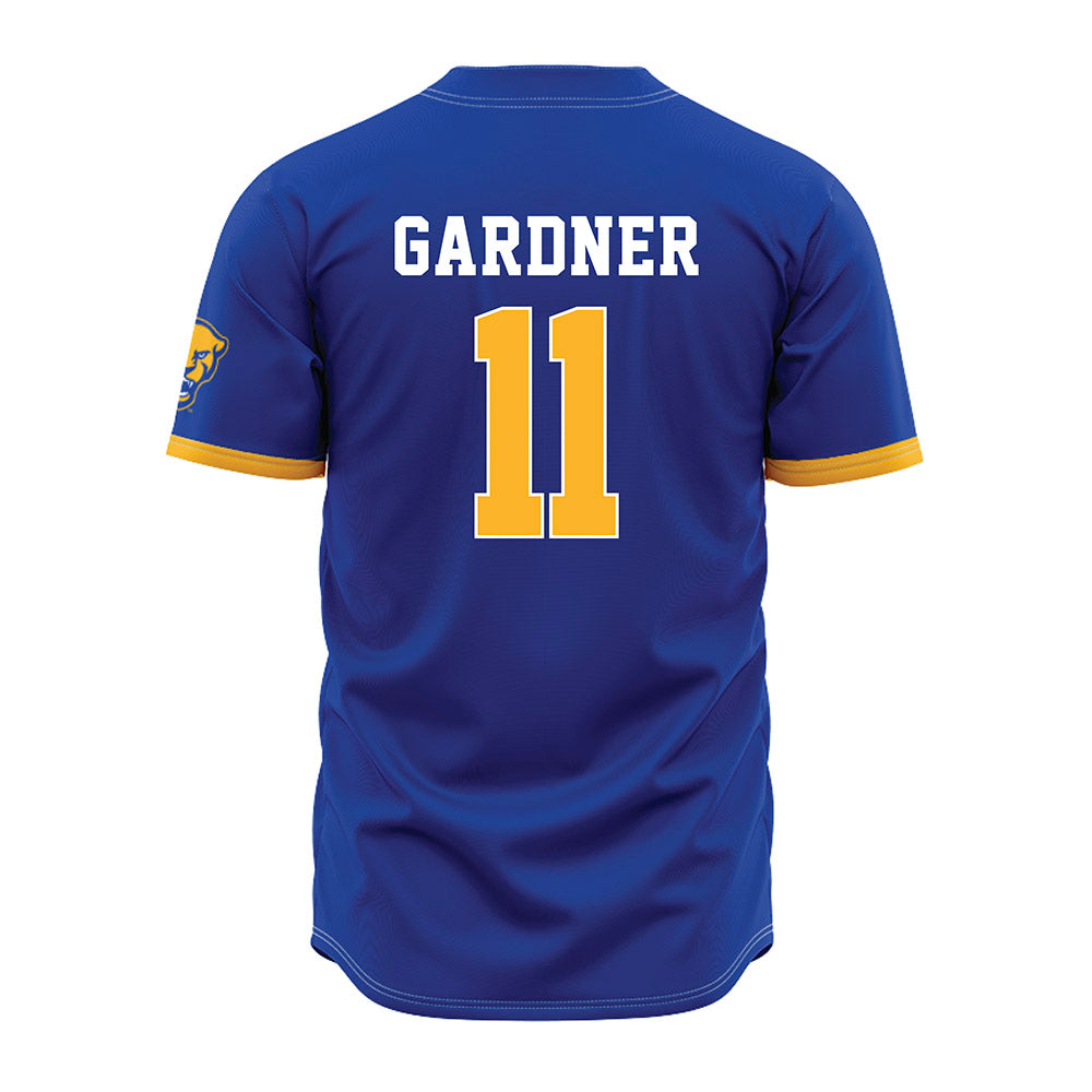 Pittsburgh - NCAA Baseball : Patrick Gardner - Blue Jersey-1