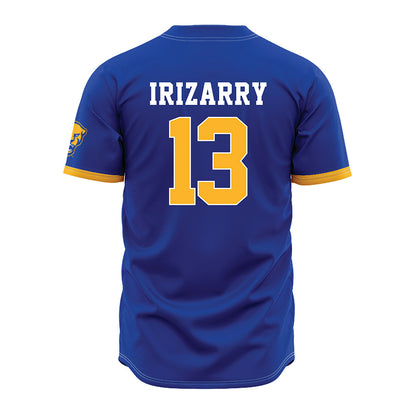 Pittsburgh - NCAA Baseball : Julian Irizarry - Blue Jersey-1