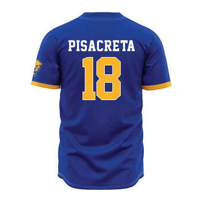 Pittsburgh - NCAA Baseball : Sebastian Pisacreta - Blue Jersey-1