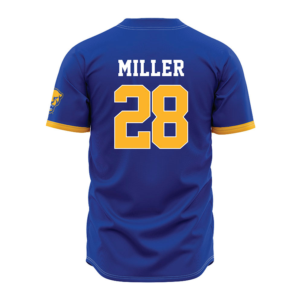 Pittsburgh - NCAA Baseball : Gavin Miller - Blue Jersey-1