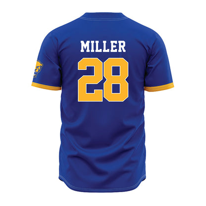 Pittsburgh - NCAA Baseball : Gavin Miller - Blue Jersey-1