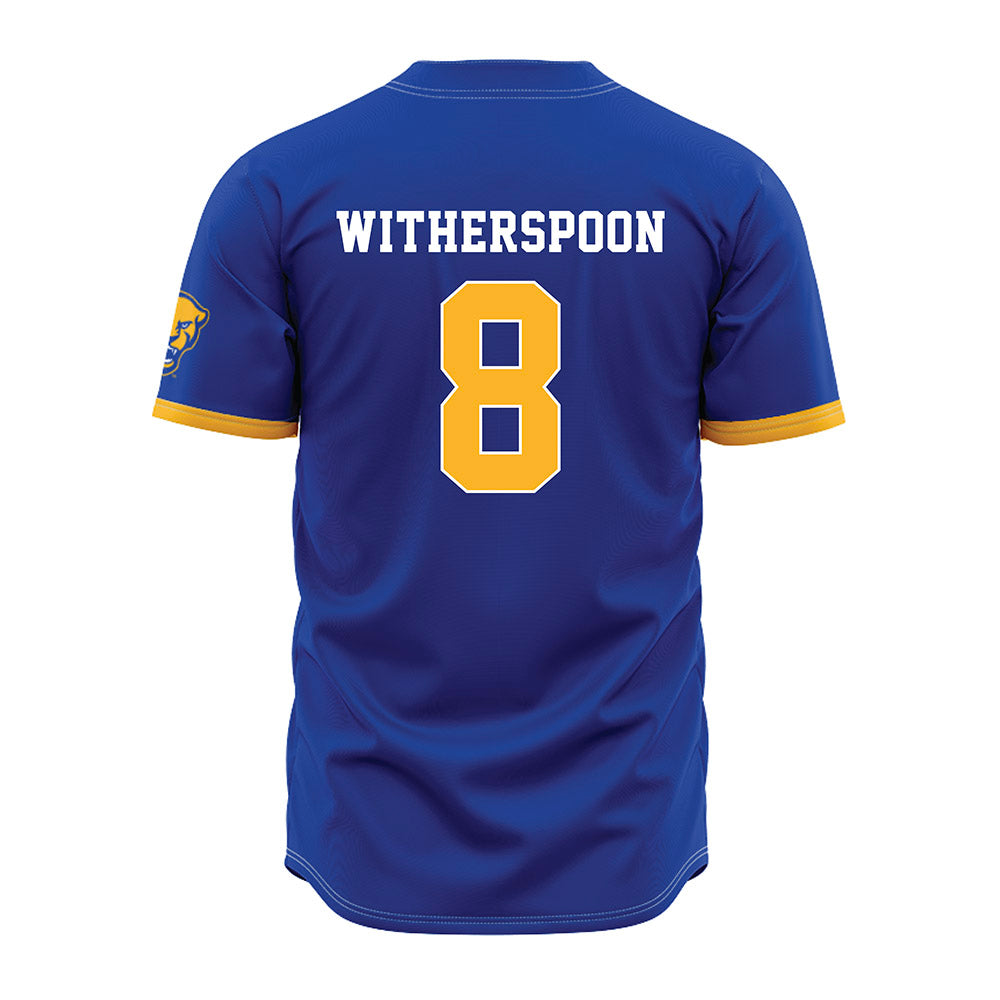 Pittsburgh - NCAA Baseball : Omari Witherspoon - Blue Jersey-1