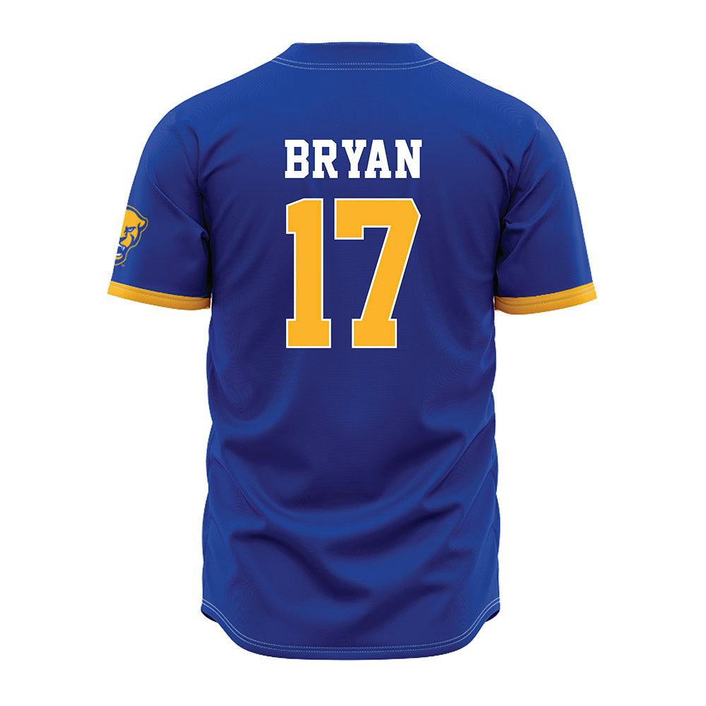 Pittsburgh - NCAA Baseball : Sam Bryan - Blue Jersey-1