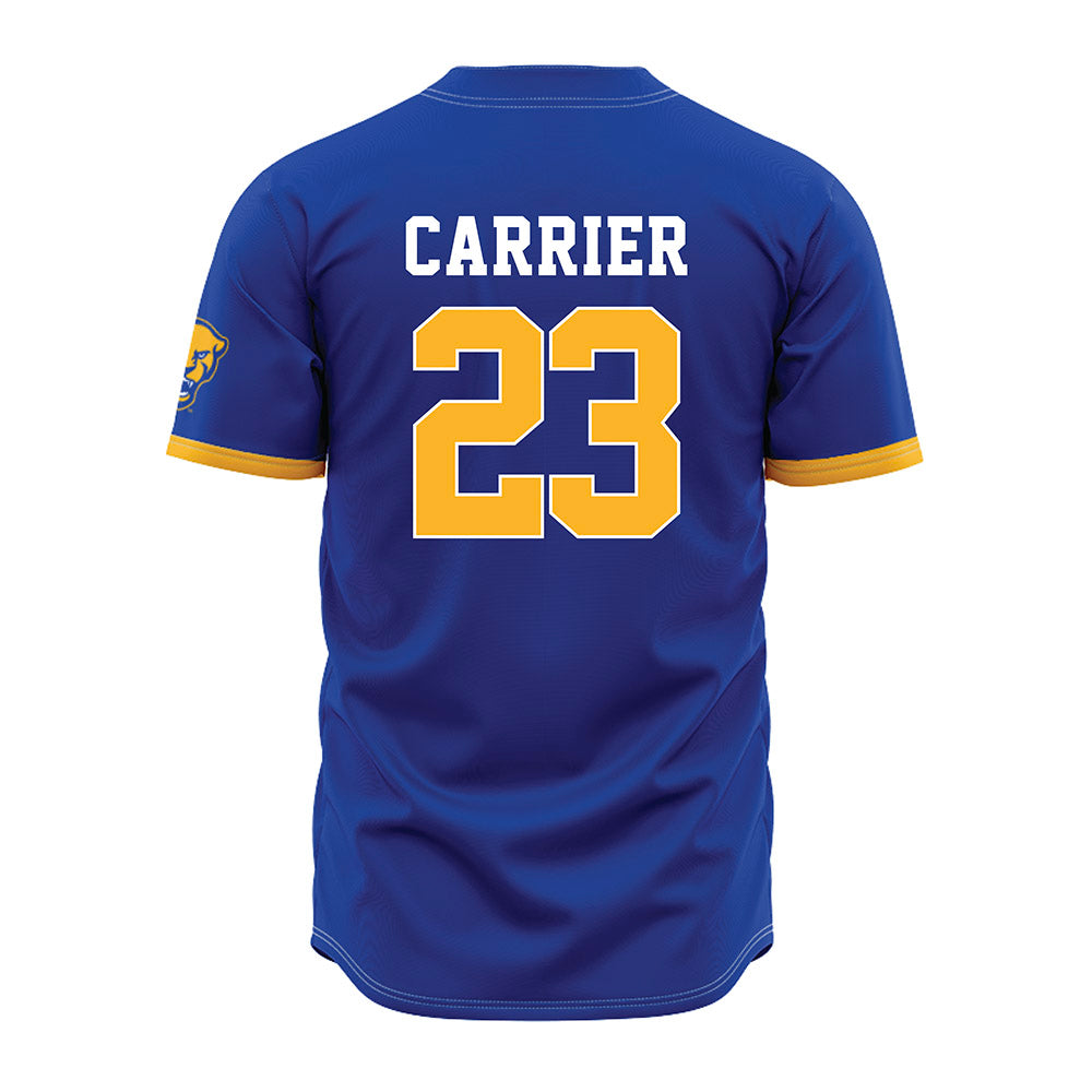 Pittsburgh - NCAA Baseball : Lorenzo Carrier - Blue Jersey-1