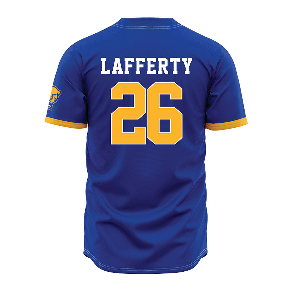 Pittsburgh - NCAA Baseball : Drew Lafferty - Blue Jersey-1