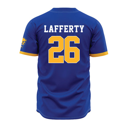 Pittsburgh - NCAA Baseball : Drew Lafferty - Blue Jersey-1