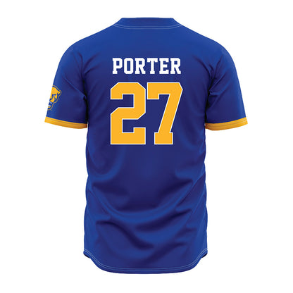 Pittsburgh - NCAA Baseball : Matthew Porter - Blue Jersey