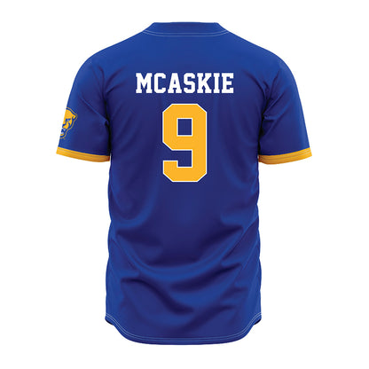 Pittsburgh - NCAA Baseball : Aidan McAskie - Blue Jersey-1