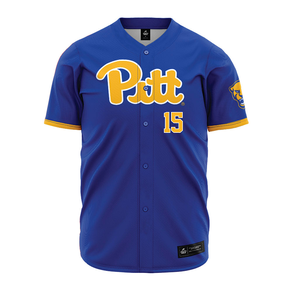 Pittsburgh - NCAA Baseball : joey ciancimino - Blue Jersey-0