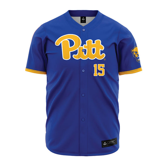 Pittsburgh - NCAA Baseball : joey ciancimino - Blue Jersey-0