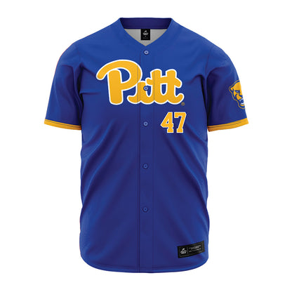 Pittsburgh - NCAA Baseball : Daniel McAuliff - Blue Jersey