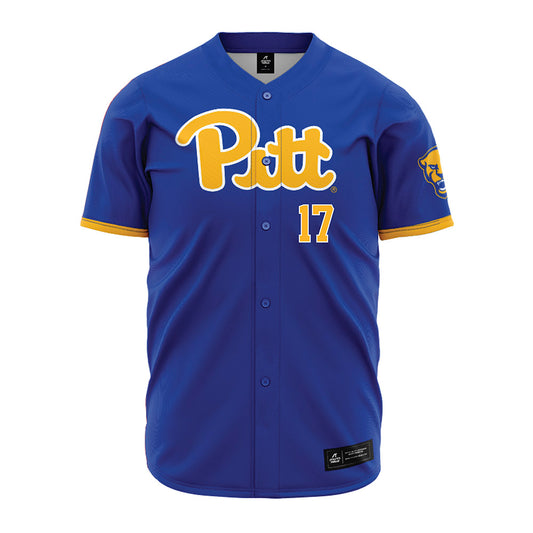Pittsburgh - NCAA Baseball : Sam Bryan - Blue Jersey-0
