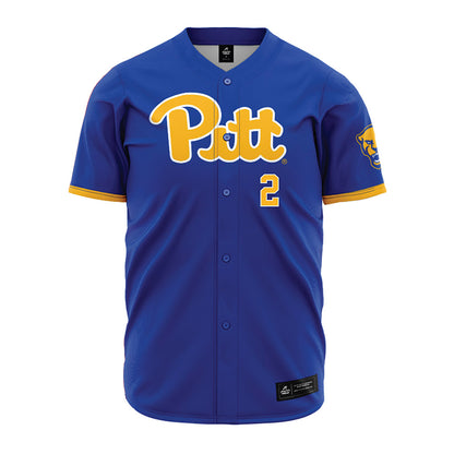 Pittsburgh - NCAA Baseball : Keeton Burroughs - Blue Jersey-0