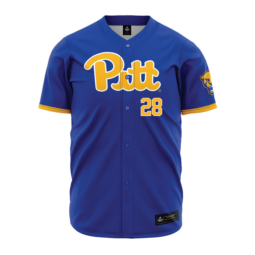 Pittsburgh - NCAA Baseball : Gavin Miller - Blue Jersey-0
