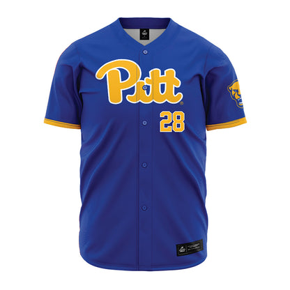 Pittsburgh - NCAA Baseball : Gavin Miller - Blue Jersey-0