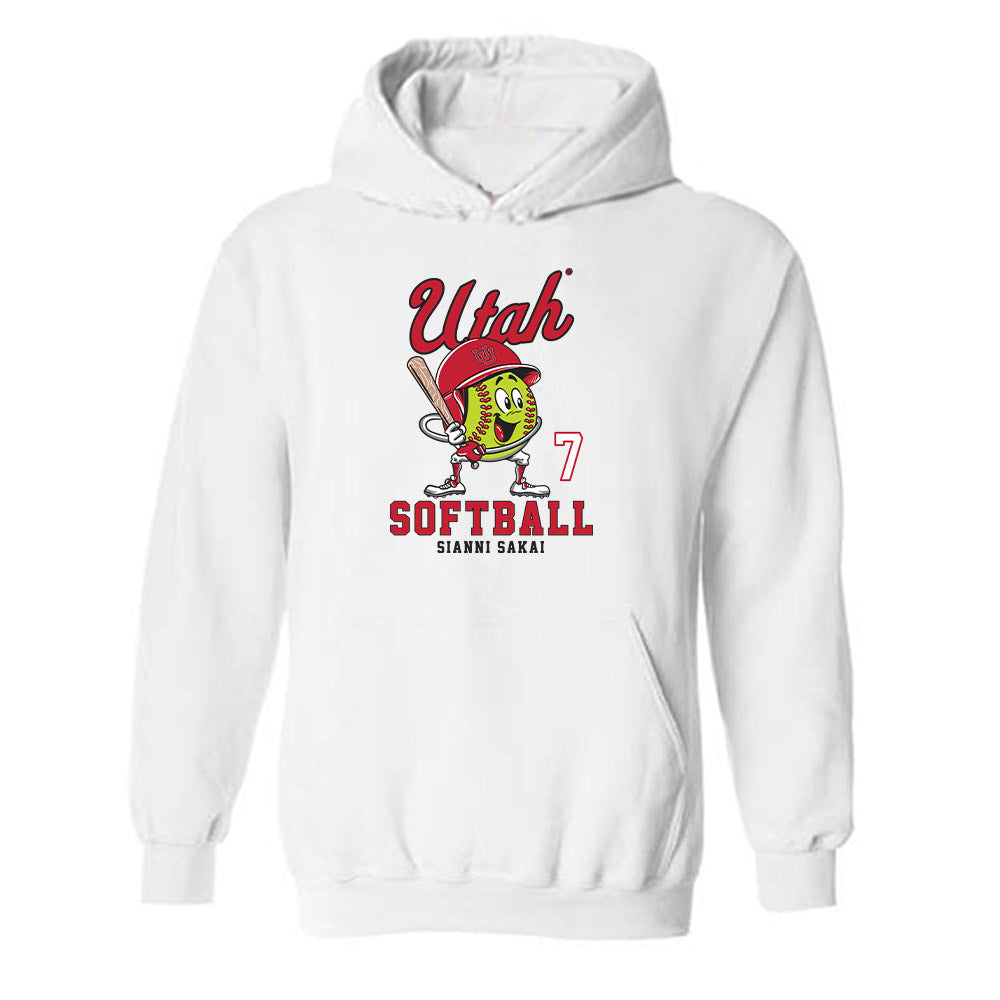 Utah - NCAA Softball : Sianni Sakai - Fashion Shersey Hooded Sweatshirt-0