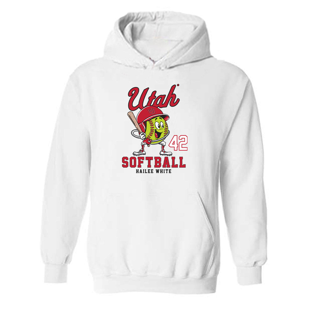 Utah - NCAA Softball : Hailee White - Fashion Shersey Hooded Sweatshirt-0