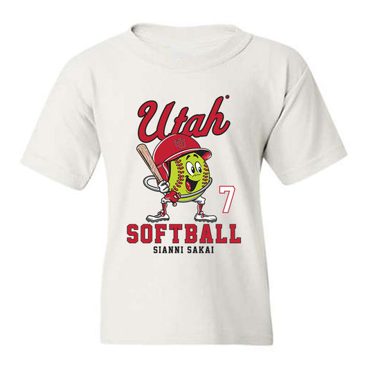 Utah - NCAA Softball : Sianni Sakai - Fashion Shersey Youth T-Shirt-0