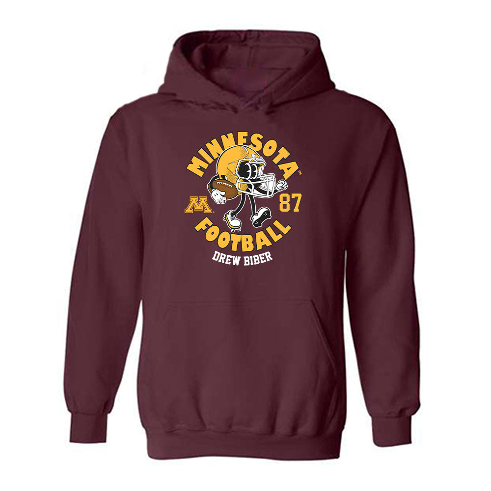 Minnesota - NCAA Football : Drew Biber - Fashion Shersey Hooded Sweatshirt-0