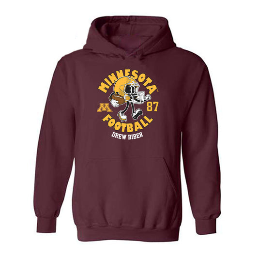 Minnesota - NCAA Football : Drew Biber - Fashion Shersey Hooded Sweatshirt-0