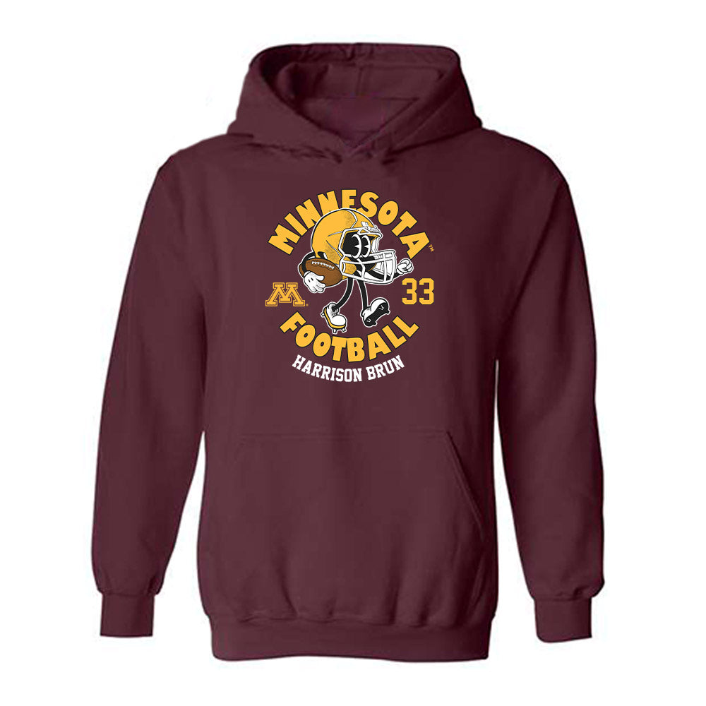 Minnesota - NCAA Football : Harrison Brun - Fashion Shersey Hooded Sweatshirt-0