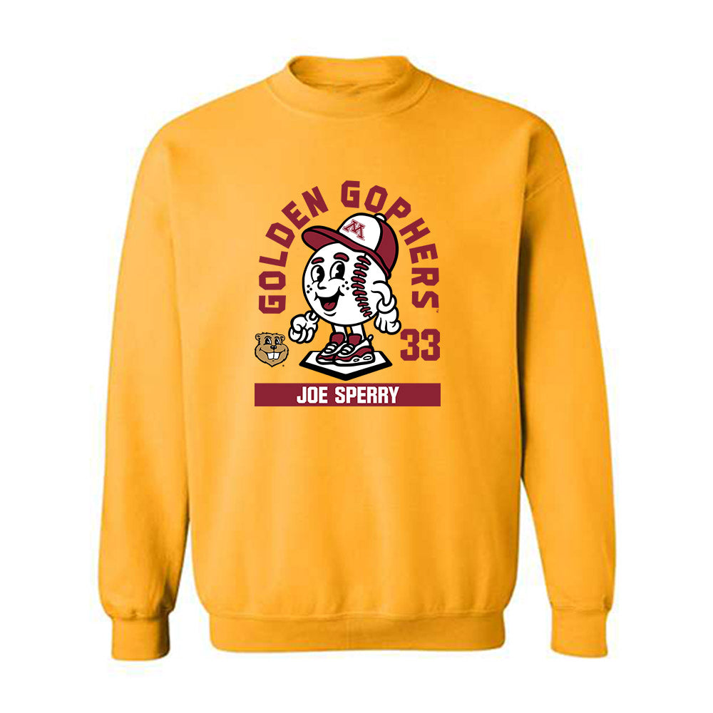 Minnesota - NCAA Baseball : Joe Sperry - Fashion Shersey Crewneck Sweatshirt-0