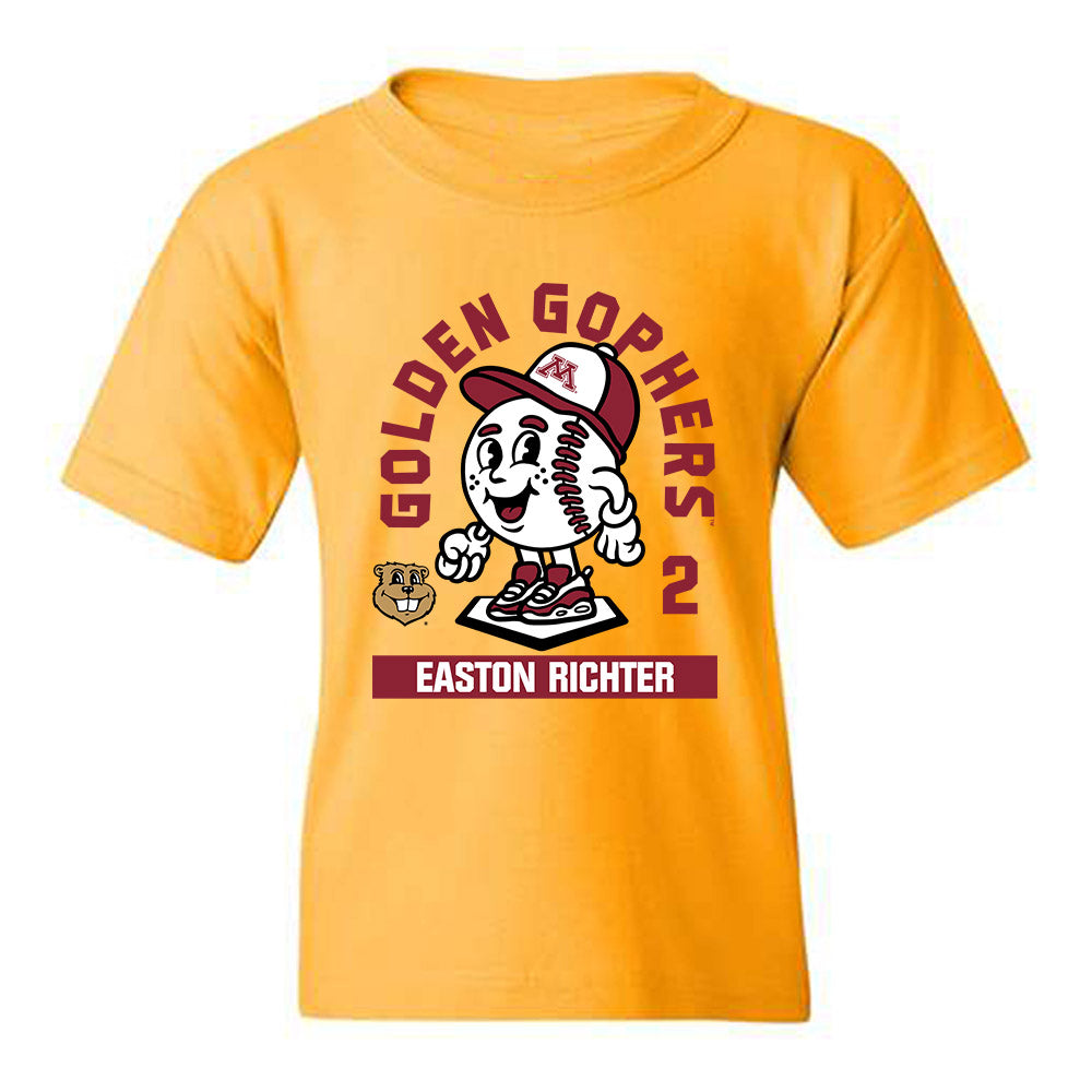 Minnesota - NCAA Baseball : Easton Richter - Fashion Shersey Youth T-Shirt-0