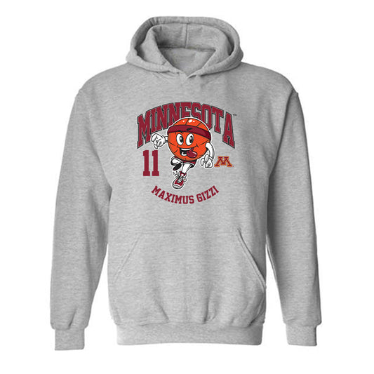 Minnesota - NCAA Men's Basketball : Maximus Gizzi - Fashion Shersey Hooded Sweatshirt-0