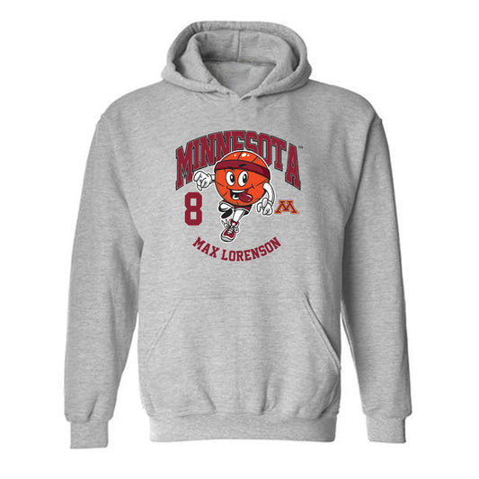 Minnesota - NCAA Men's Basketball : Max Lorenson - Fashion Shersey Hooded Sweatshirt-0