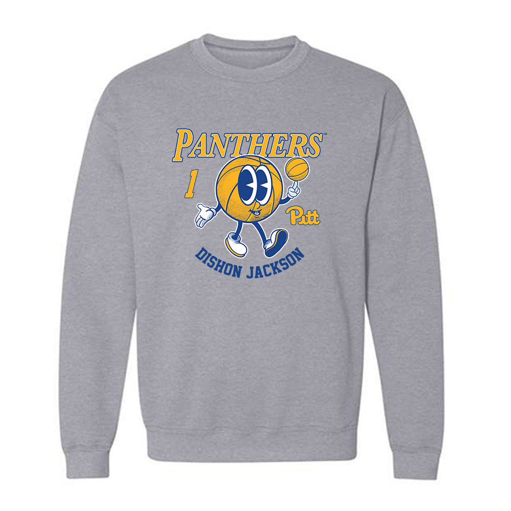 Pittsburgh - NCAA Men's Basketball : Dishon Jackson - Fashion Shersey Crewneck Sweatshirt-0
