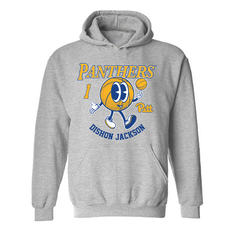 Pittsburgh - NCAA Men's Basketball : Dishon Jackson - Fashion Shersey Hooded Sweatshirt-0
