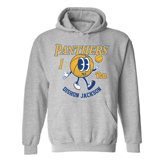 Pittsburgh - NCAA Men's Basketball : Dishon Jackson - Fashion Shersey Hooded Sweatshirt-0