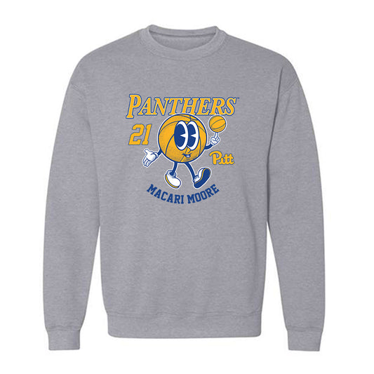 Pittsburgh - NCAA Men's Basketball : Macari Moore - Fashion Shersey Crewneck Sweatshirt-0