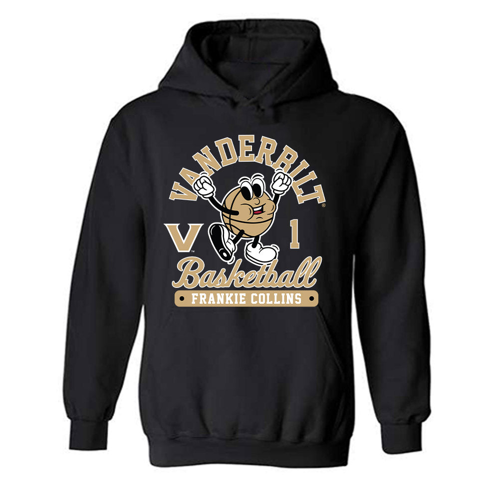 Vanderbilt - NCAA Men's Basketball : Frankie Collins - Fashion Shersey Hooded Sweatshirt-1