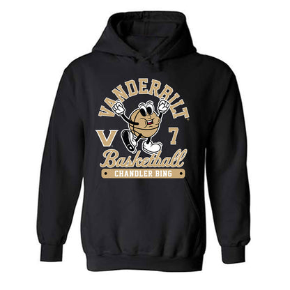 Vanderbilt - NCAA Men's Basketball : Chandler Bing - Fashion Shersey Hooded Sweatshirt-1