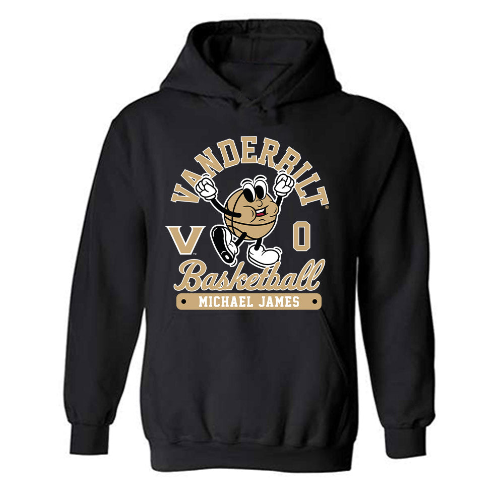 Vanderbilt - NCAA Men's Basketball : Michael James - Fashion Shersey Hooded Sweatshirt-1