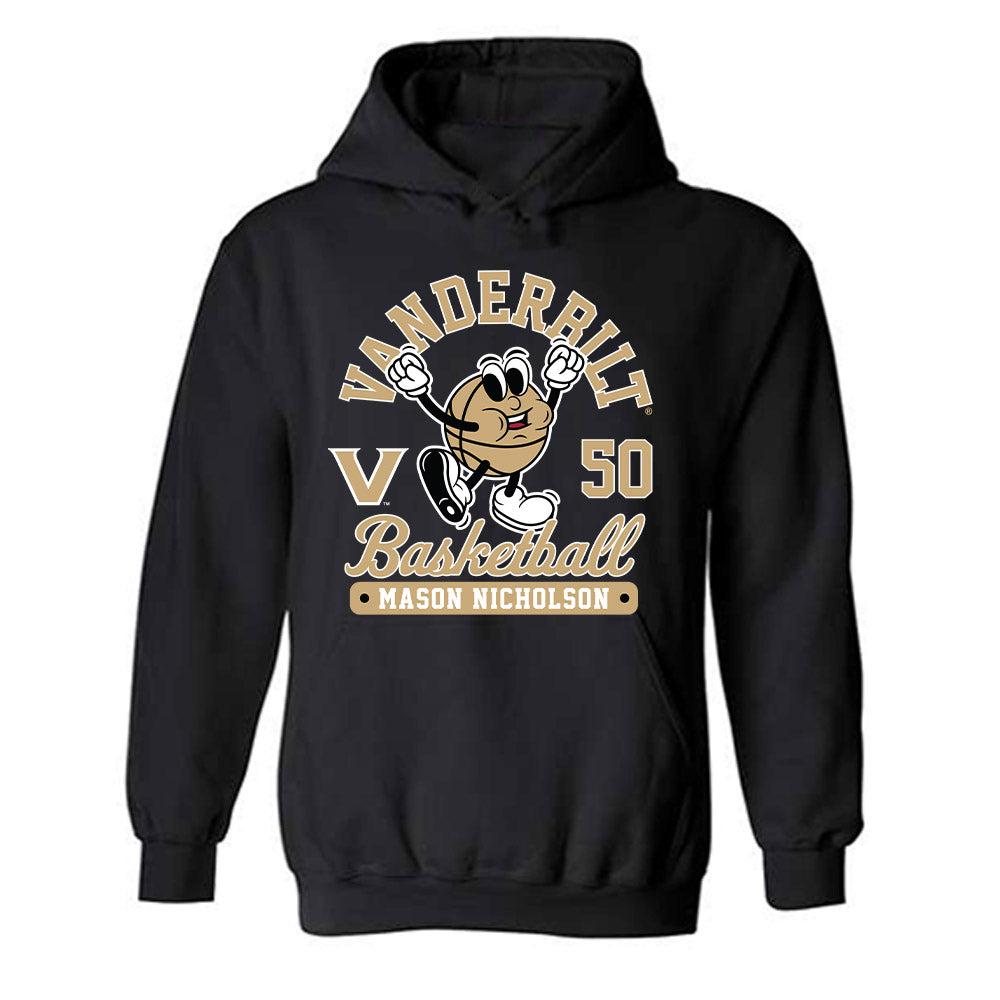 Vanderbilt - NCAA Men's Basketball : Mason Nicholson - Fashion Shersey Hooded Sweatshirt-1