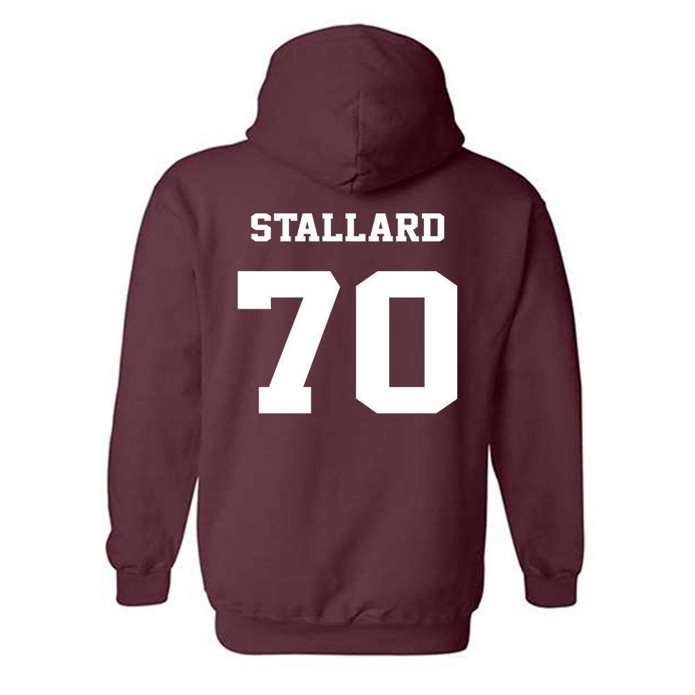Virginia Tech - NCAA Football : Carter Stallard - Fashion Shersey Hooded Sweatshirt-1