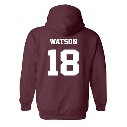 Virginia Tech - NCAA Football : William Watson - Fashion Shersey Hooded Sweatshirt-1