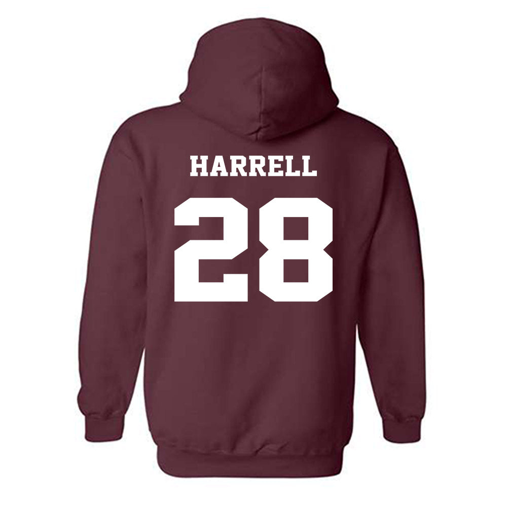 Virginia Tech - NCAA Football : Knahlij Harrell - Fashion Shersey Hooded Sweatshirt-1