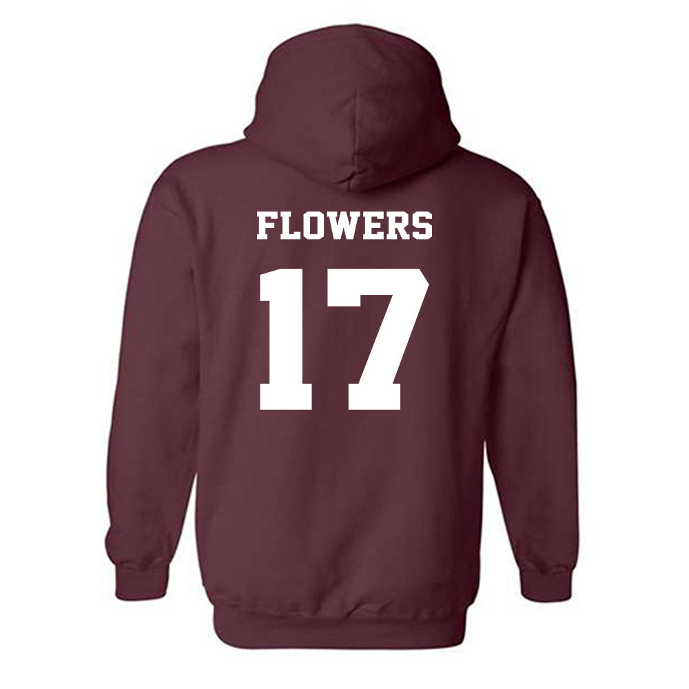 Virginia Tech - NCAA Football : Tyson Flowers - Fashion Shersey Hooded Sweatshirt-1