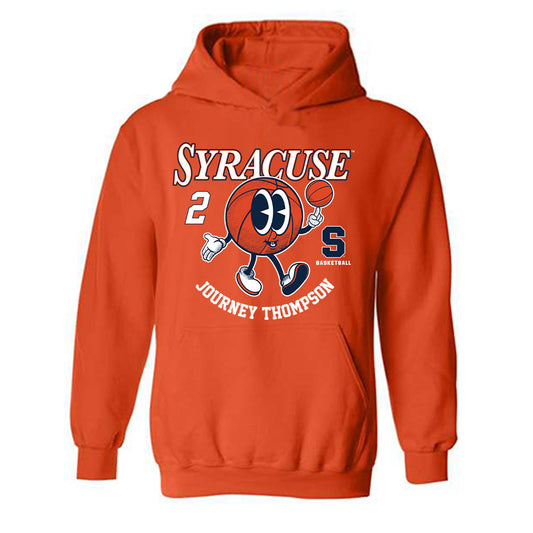 Syracuse - NCAA Women's Basketball : Journey Thompson - Fashion Shersey Hooded Sweatshirt